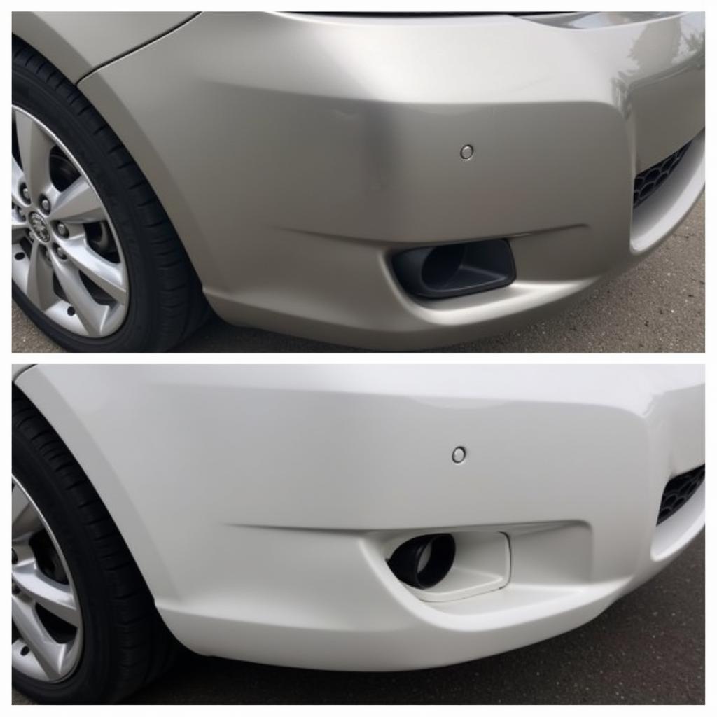 Car Bumper After Professional Repair and Paint