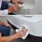 Cleaning the Chipped Car Bumper Paint