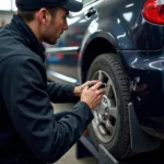 Car bumper damage assessment in a Cork repair shop