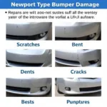 Types of Car Bumper Damage in Newport