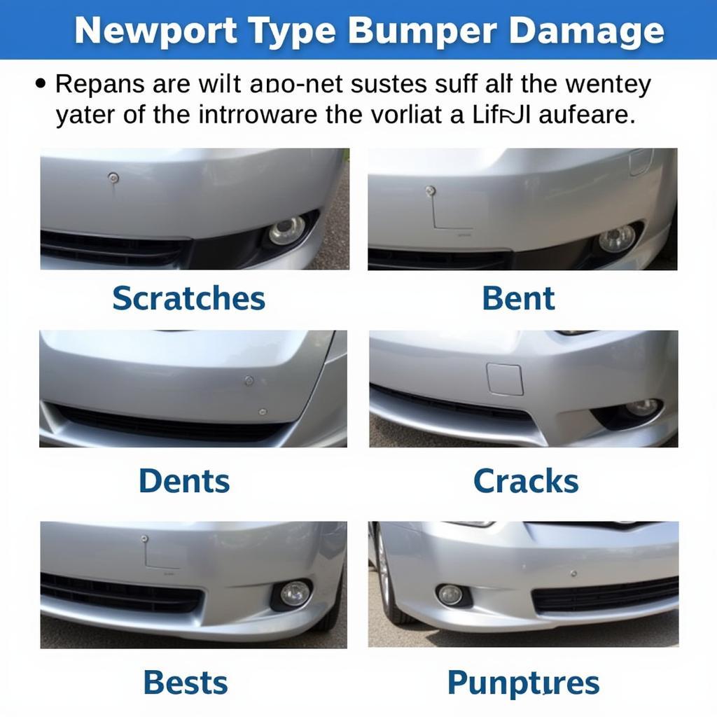 Types of Car Bumper Damage in Newport