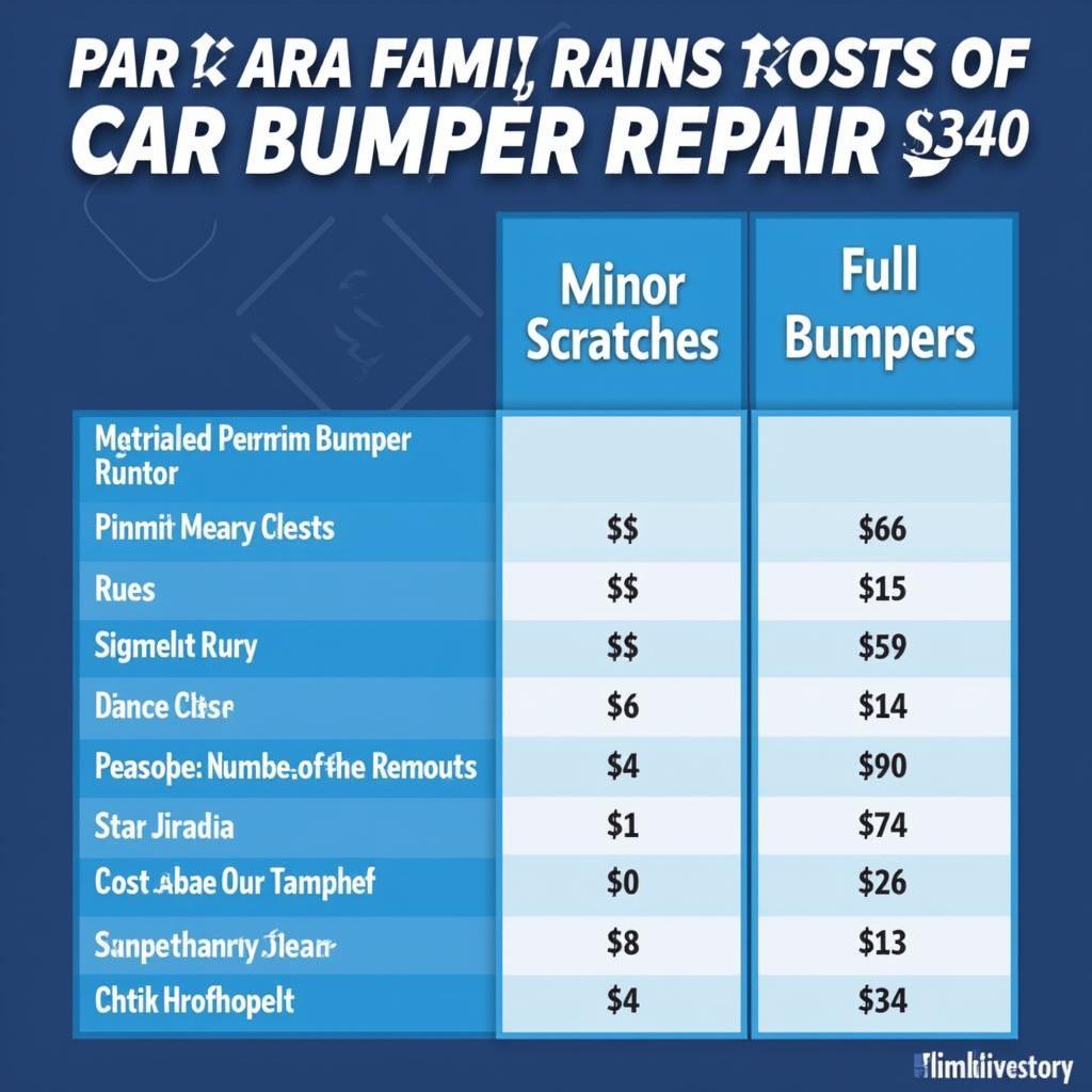 Car Bumper Repair Cost Comparison