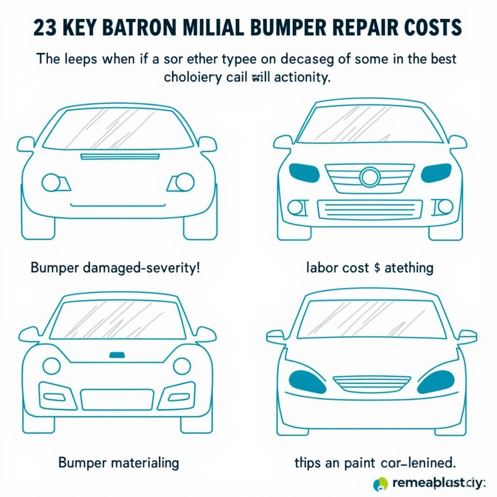 Factors influencing car bumper repair costs: damage severity, bumper material, labor