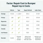 Cost Factors for Car Bumper Repair in Philadelphia