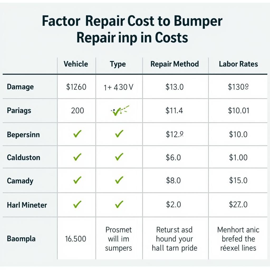 Cost Factors for Car Bumper Repair in Philadelphia