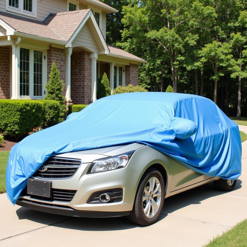 Car Cover Protecting from Faded Paint