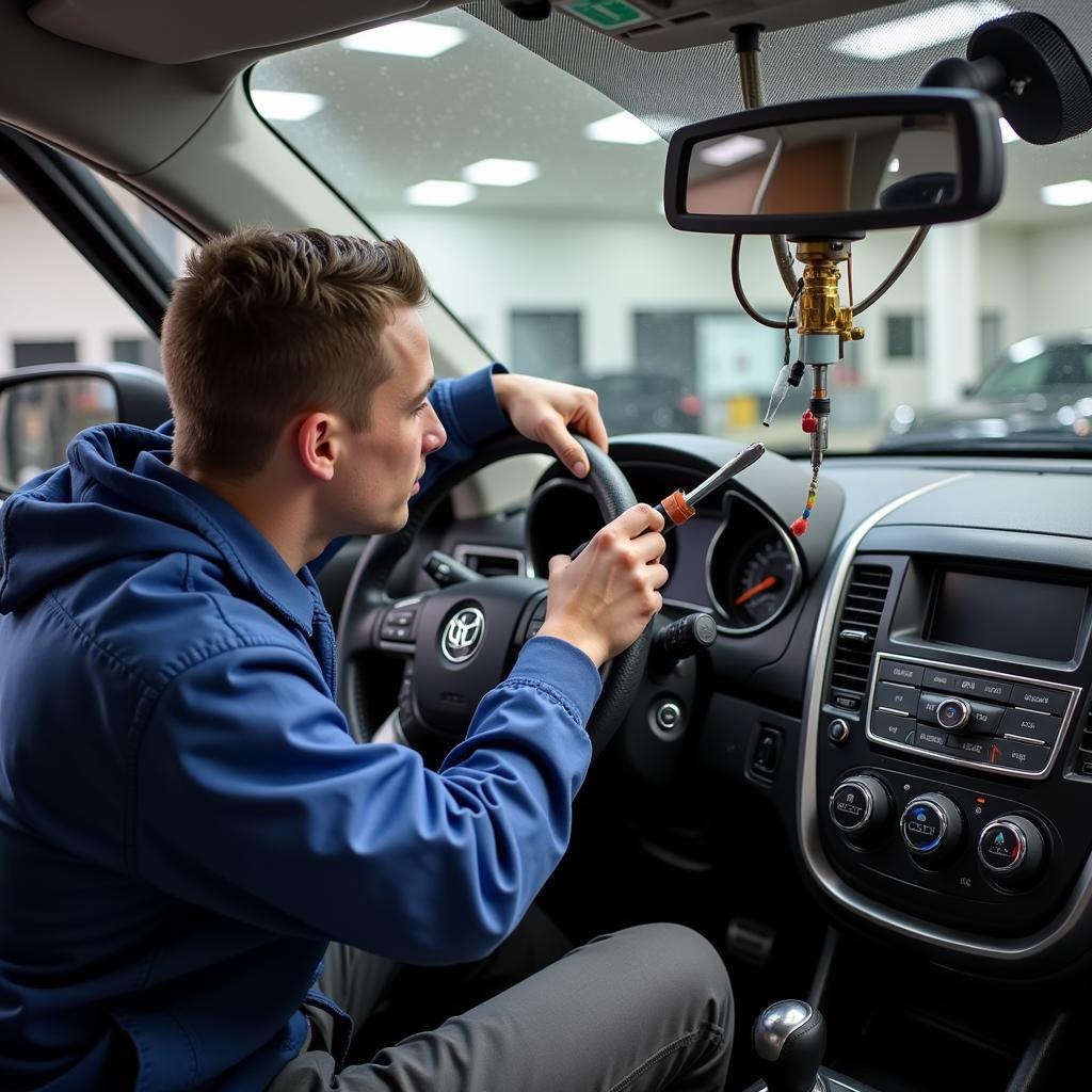 Car Dashboard Airbag Repair Process