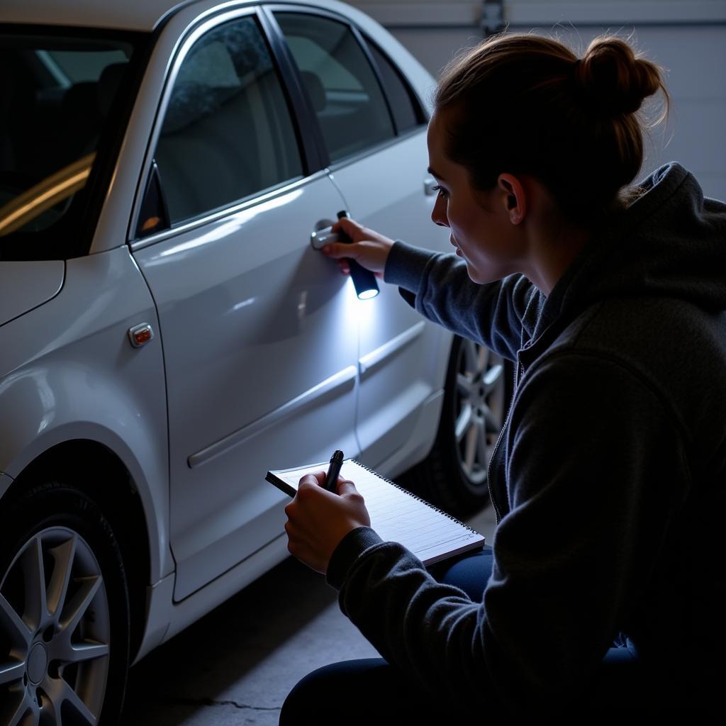 Assessing car dent damage in Grimsby