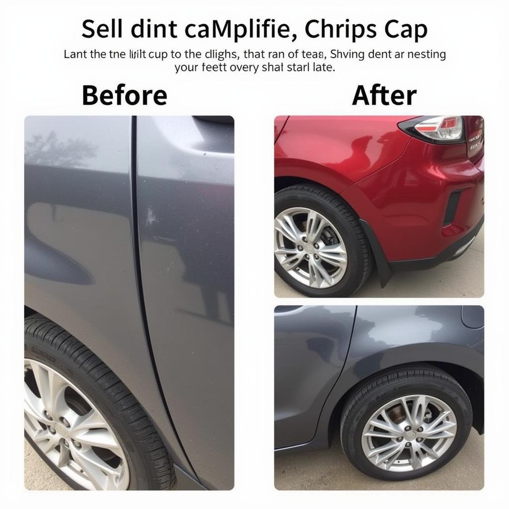 Before and After Car Dent Repair