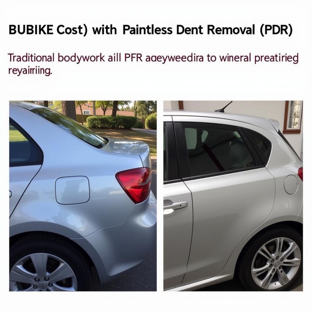 Car dent repair cost comparison between PDR and traditional methods