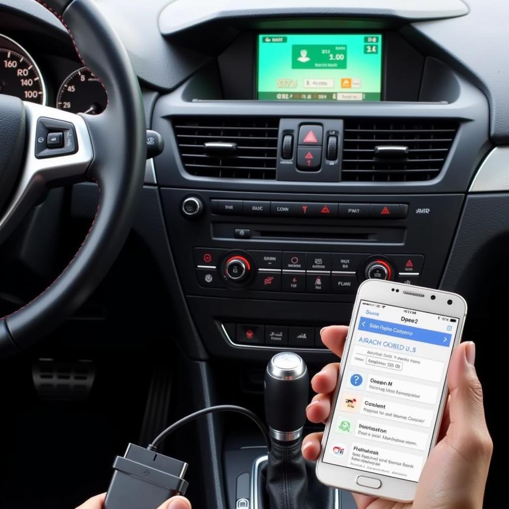 Car Diagnostic App Connection to Android Phone via OBD2 Adapter