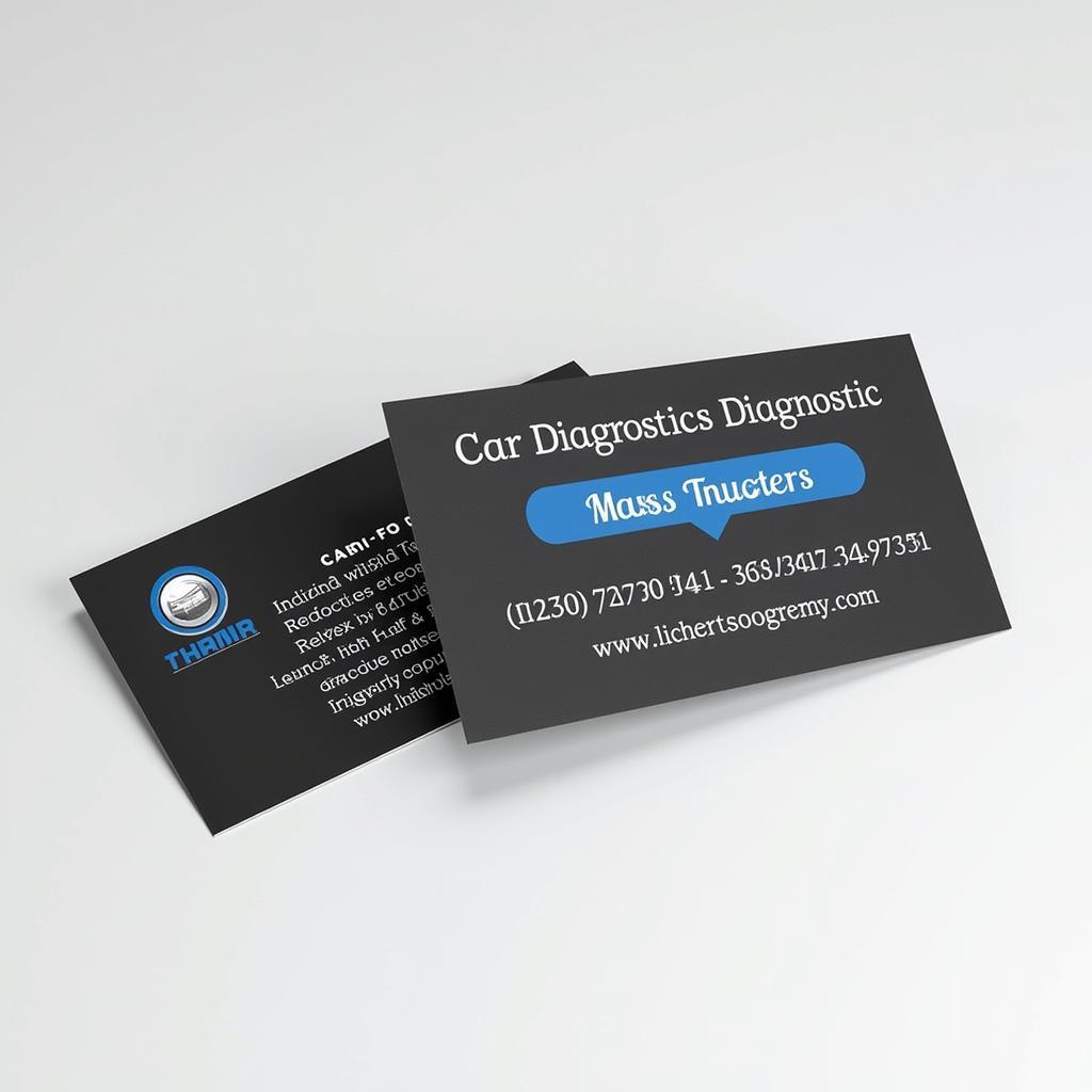 Example of a Car Diagnostic and Key Programming Business Card