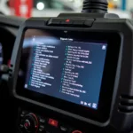 Car Diagnostic Machine Displaying DTC Codes