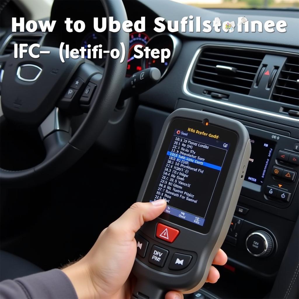 Car Diagnostic Scanner Connected to OBD-II Port