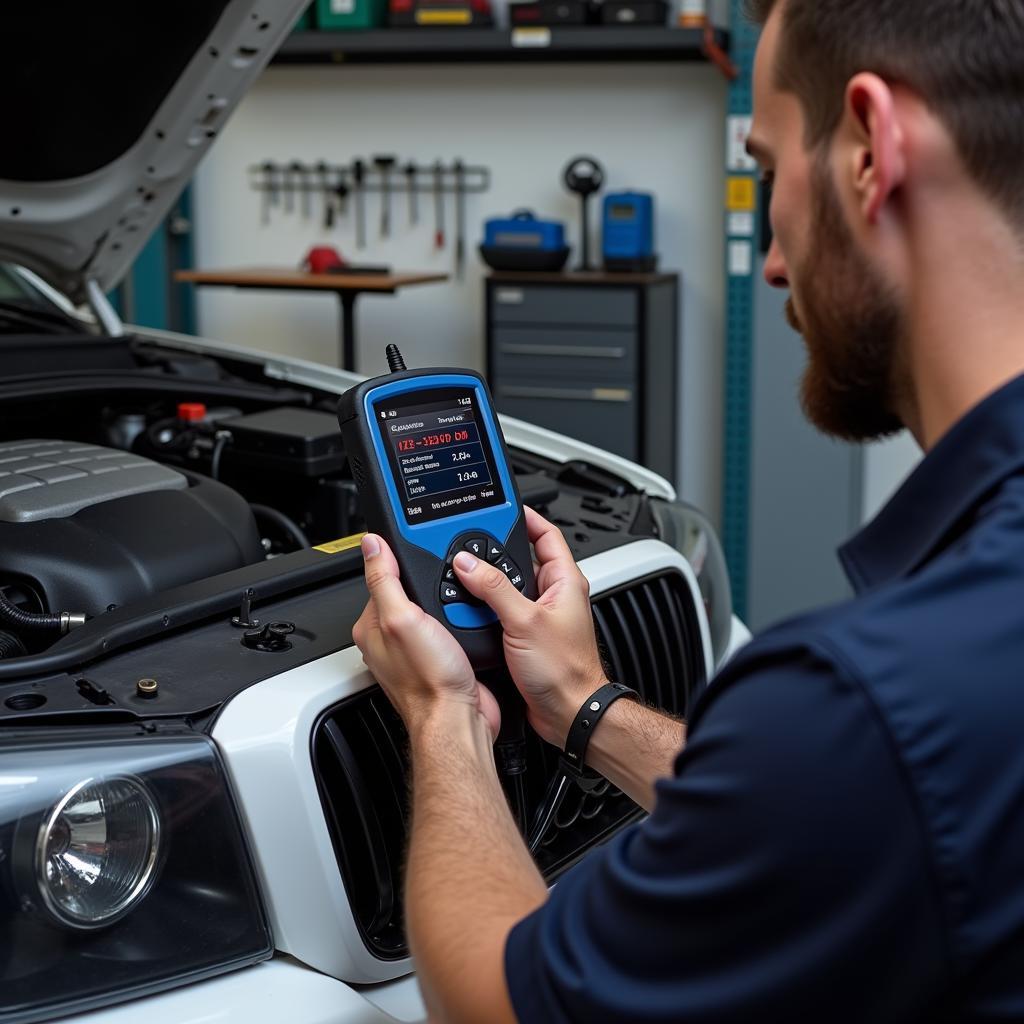 Car Diagnostic Service in Progress