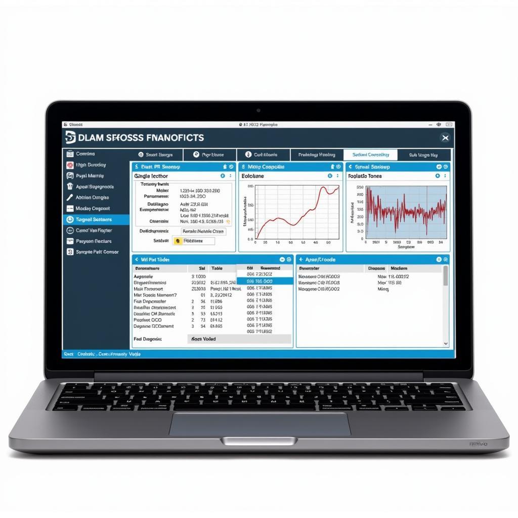 Car Diagnostic Software Interface on Laptop