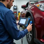 Car Diagnostic Test Equipment in a Modern Repair Shop