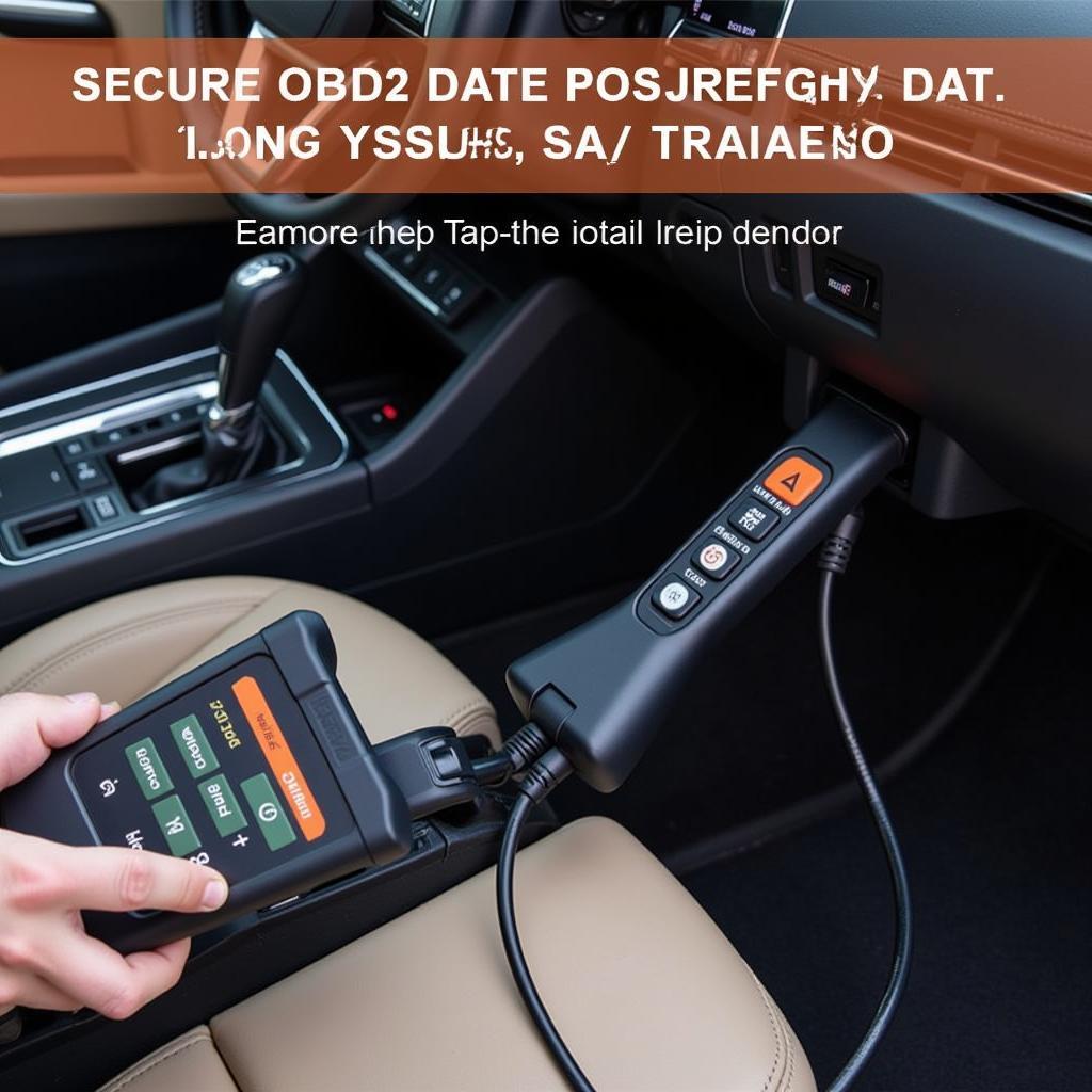 Car Diagnostic Tool Connected to OBD2 Port