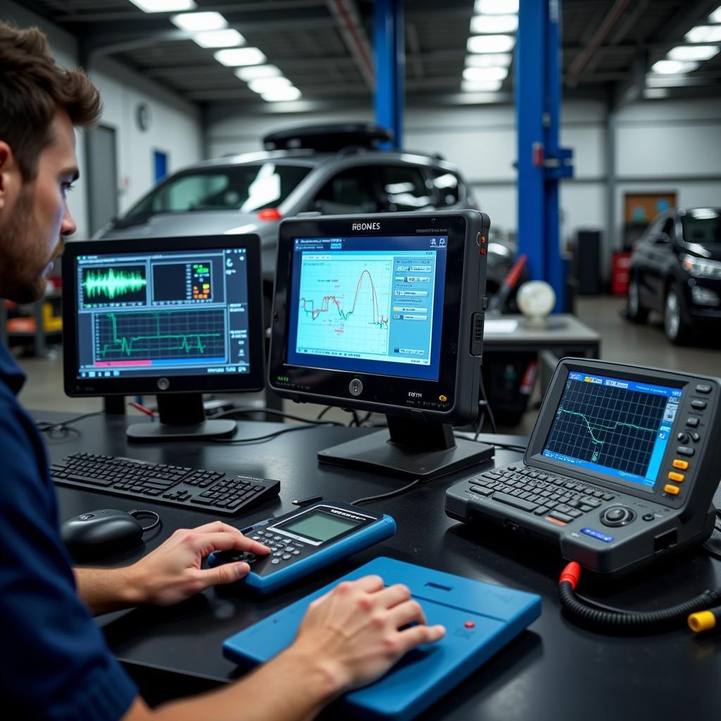 Modern Car Diagnostic Tools in Manchester Workshop