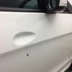 Car Door After Paint Chip Repair