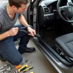 Inspecting Car Door Trim and Window Regulator