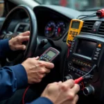 Car Electrical Diagnostic Tools in Use