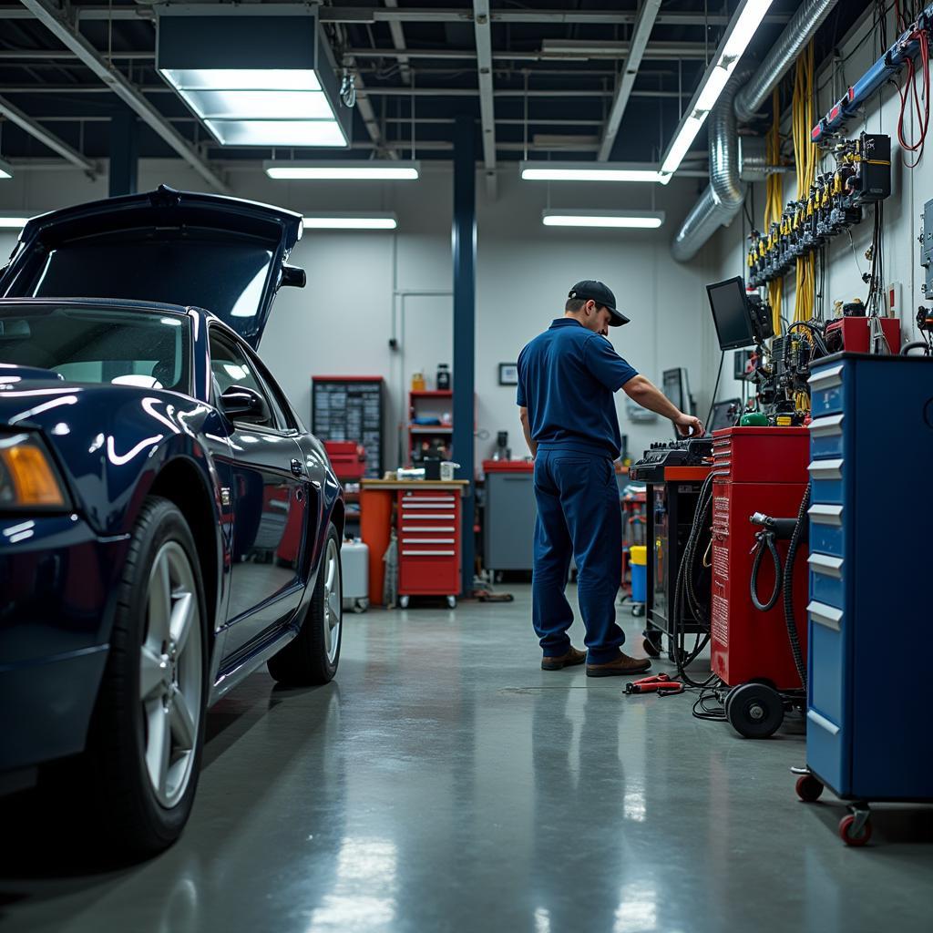 Inside a Car Electrical Repair Shop