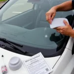 Car Front Window Scratch Repair Kit Application