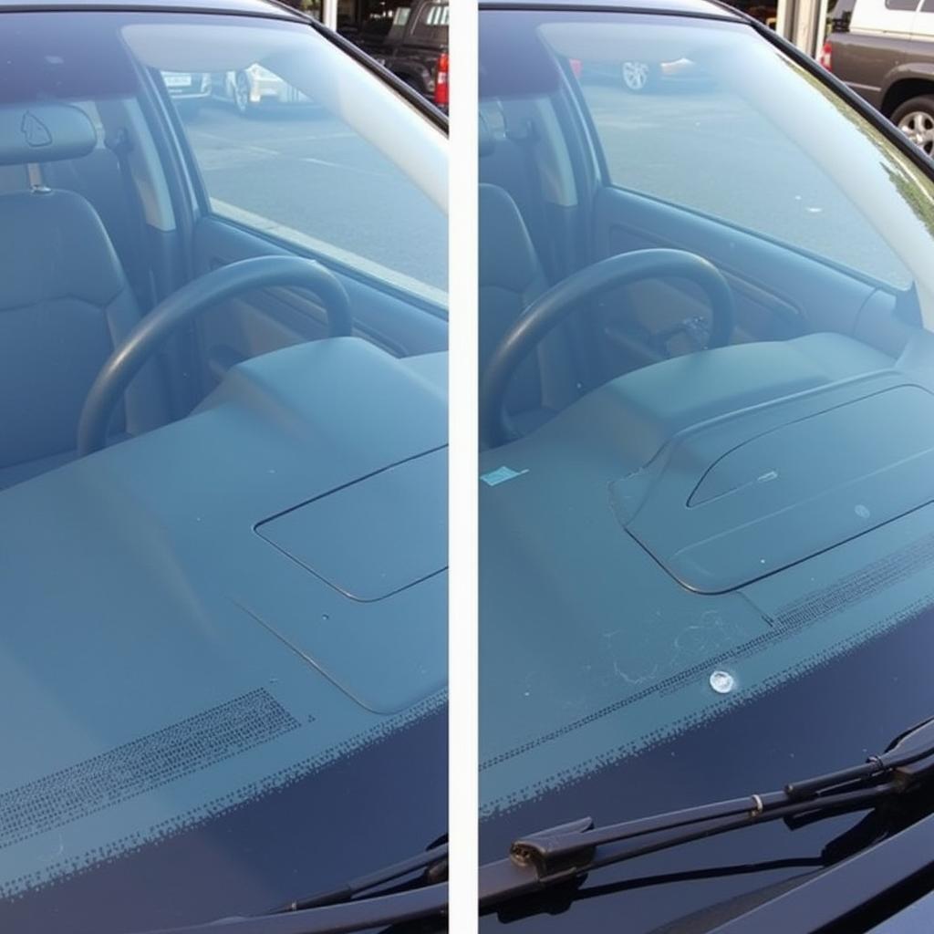 Car Glass Window Repair Before & After