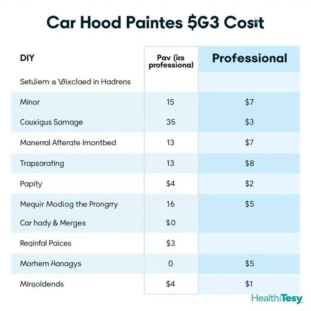 Car Hood Paint Repair Cost Comparison