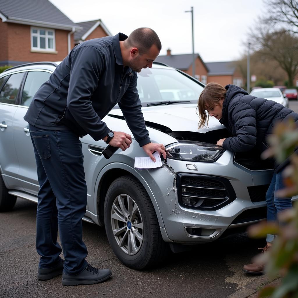 Insurance Assessment for Car Body Repairs in Tintwistle