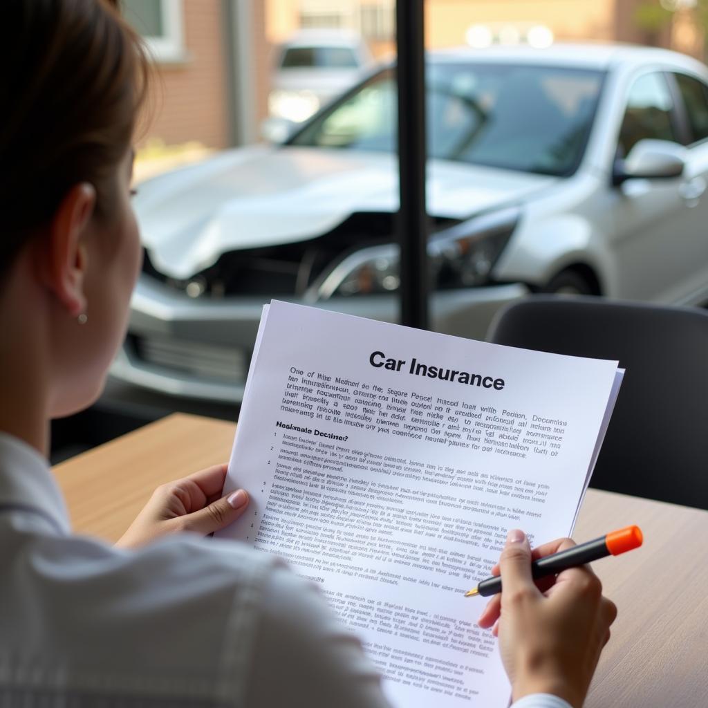 Reviewing Car Insurance Policy for Car Body Repair Claims