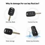 Types of Car Key Damage