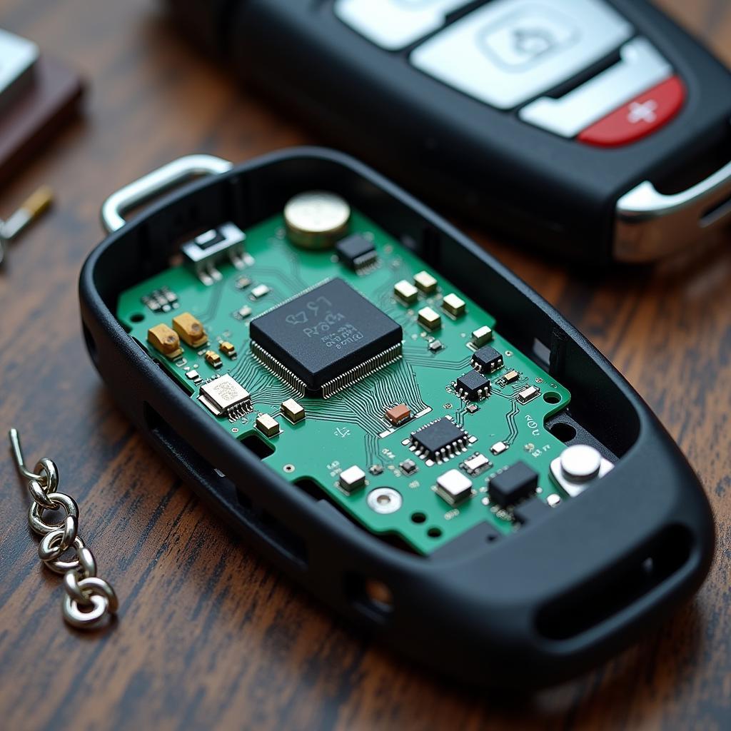 Car Key Fob Internal Circuitry