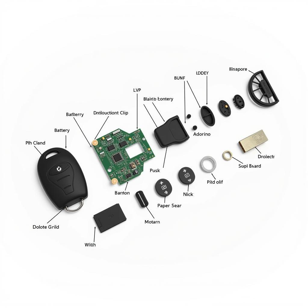 Car Key Fob Internal Components Diagram