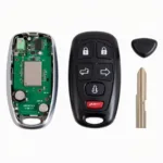 Car Key Fob Internal Components Exploded View