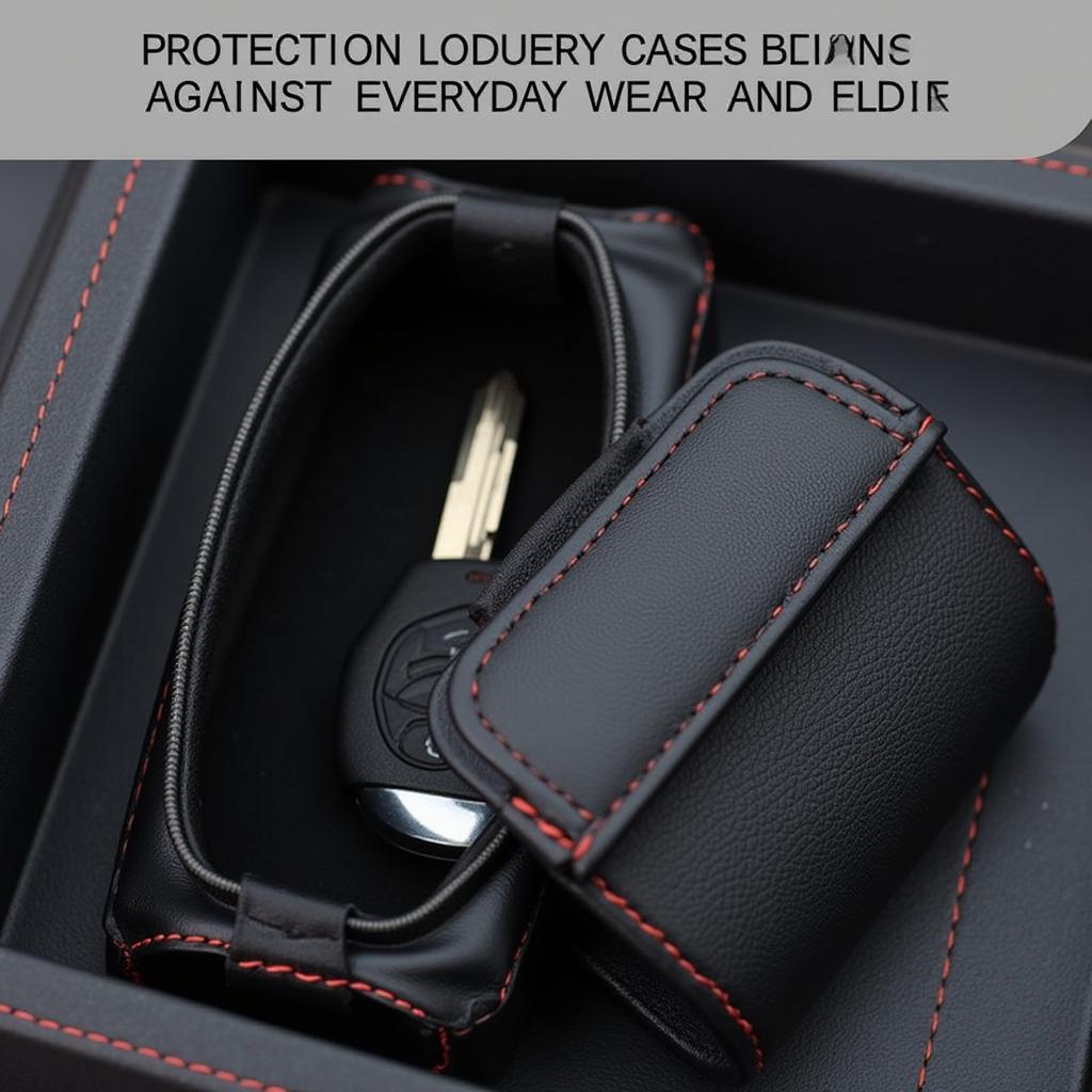 Car key inside a protective case