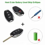 Replacing the battery in a car key remote