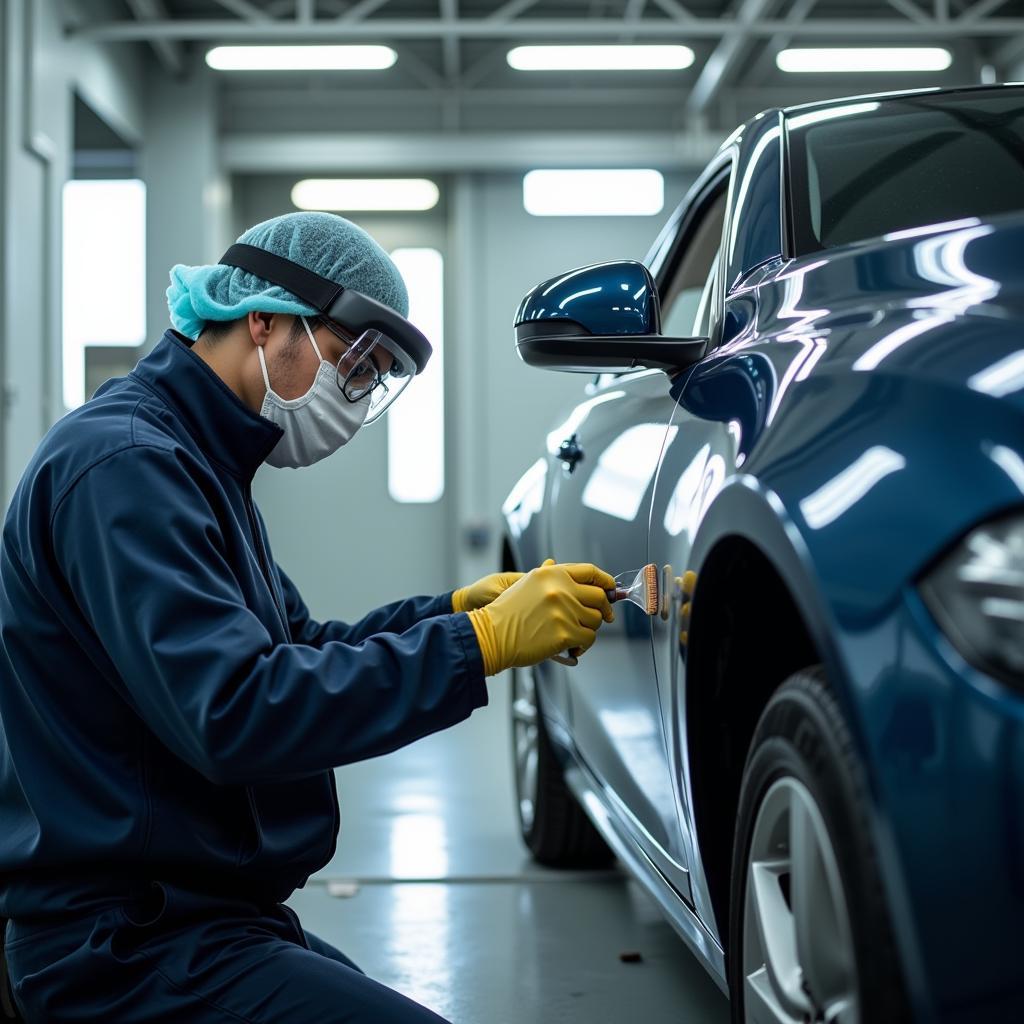 Professional Car Lacquer Repair Process in Wrexham