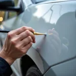 Applying touch-up car paint