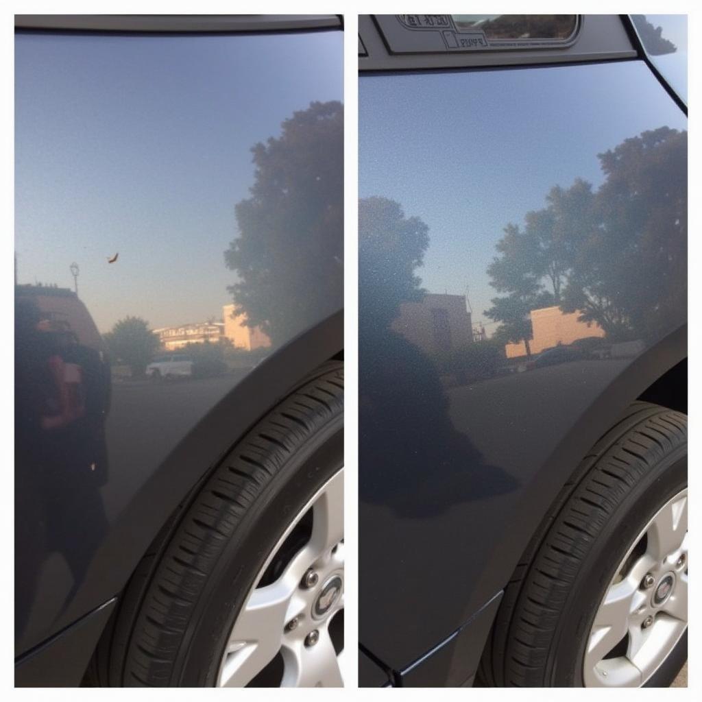 Car Paint Chip Repair Dallas Before and After