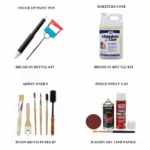 Types of Car Paint Chip Repair Kits: Touch-up pens, Brush-in-bottle, Aerosol spray, and Resin-based kits.