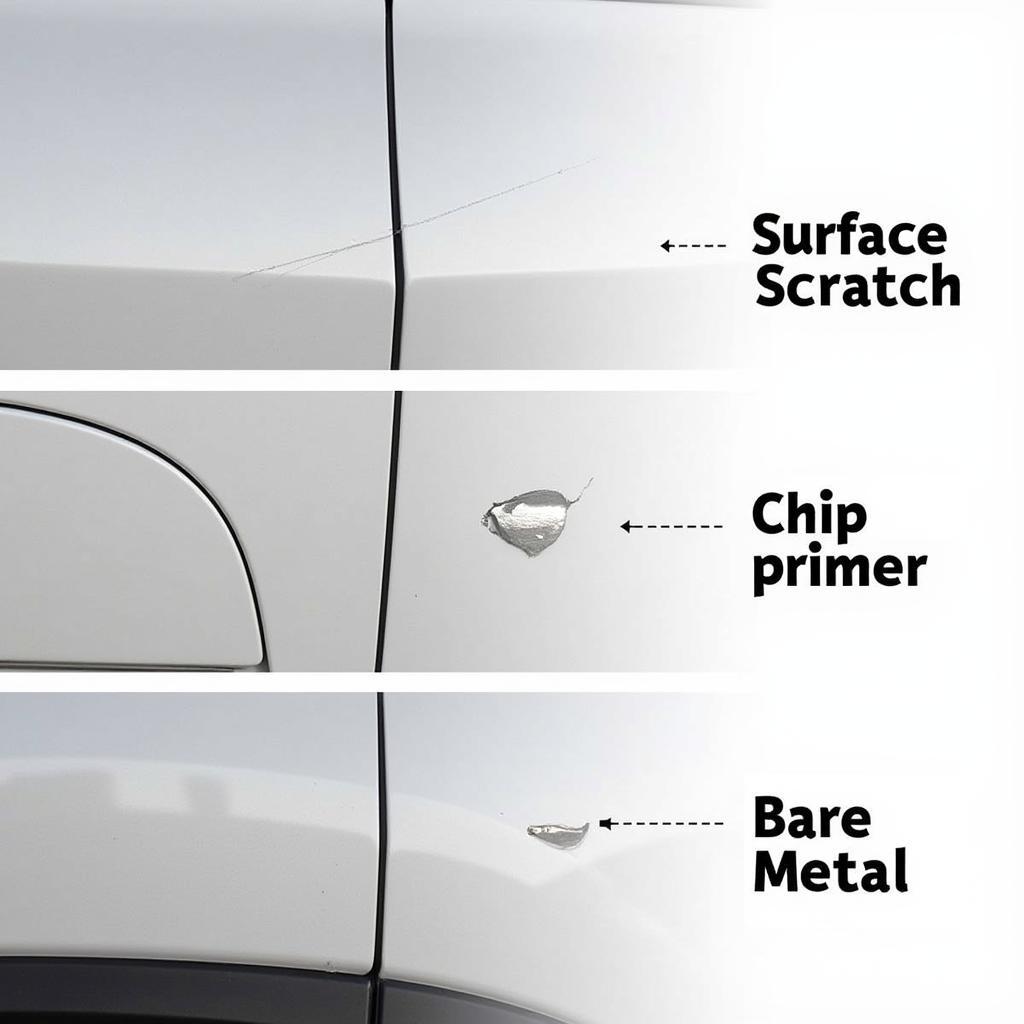 Car Paint Chip Severity Levels