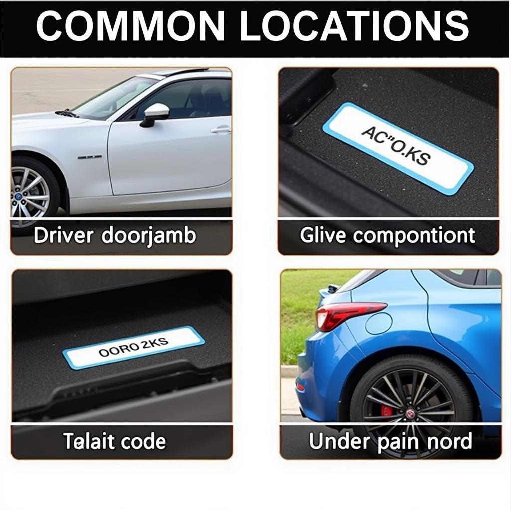 Locating the Car Paint Code