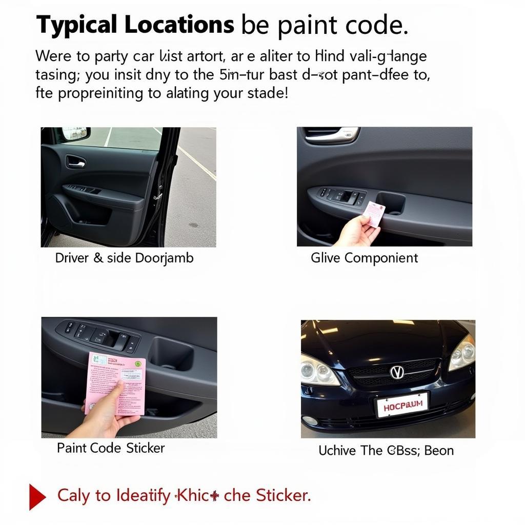 Example of Car Paint Code Location