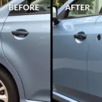 Car Paint Damage Before and After Repair