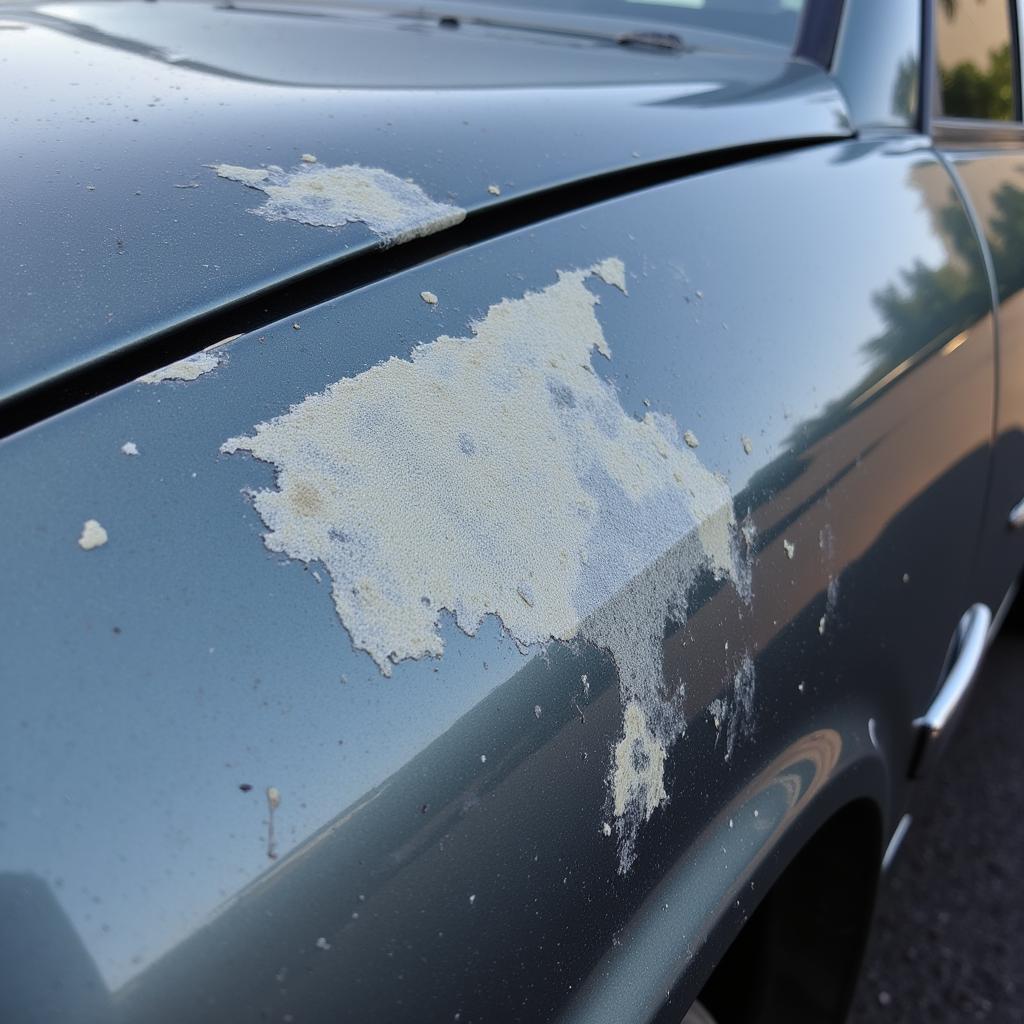 Car paint damage caused by Manila's climate