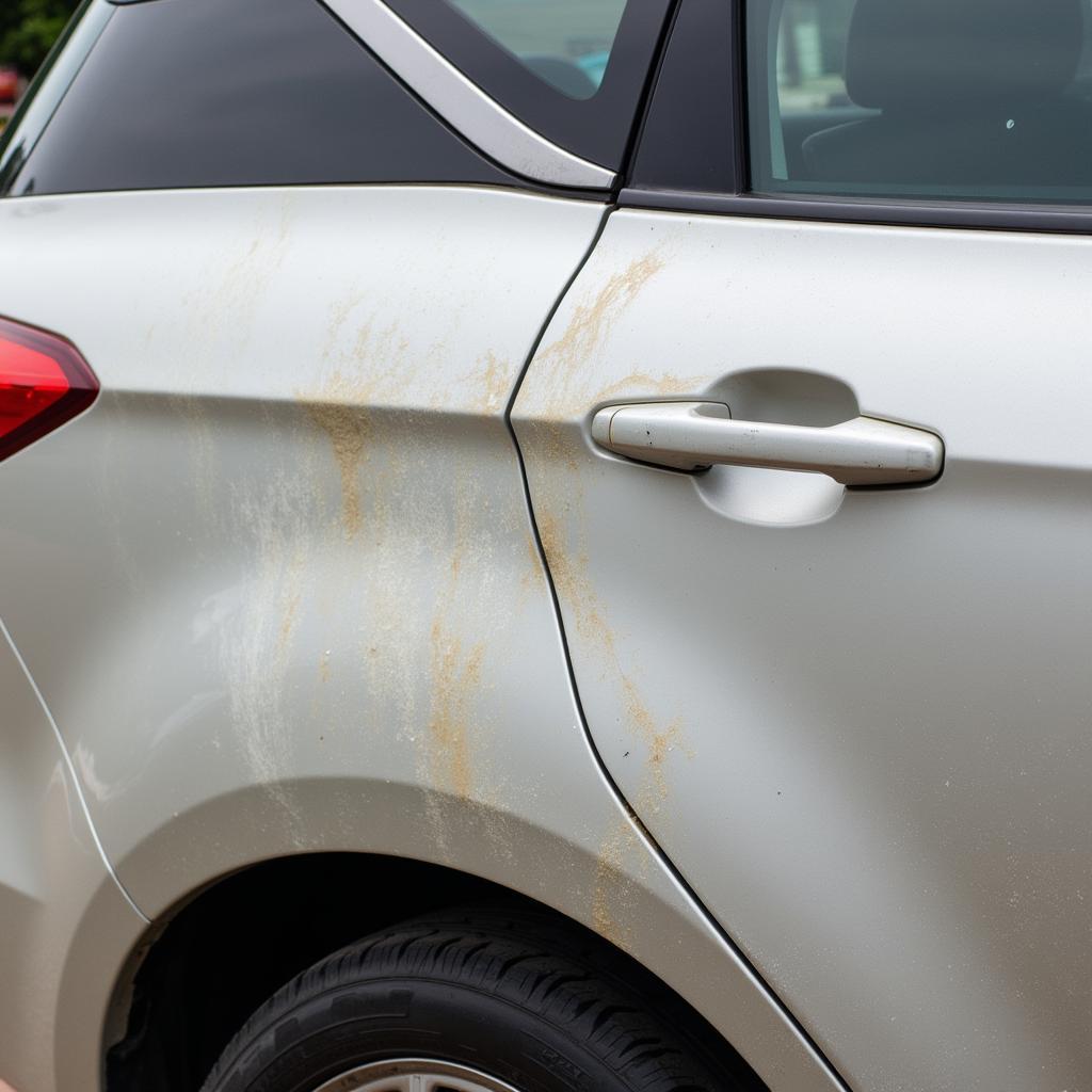 Car paint damage from Penang's climate