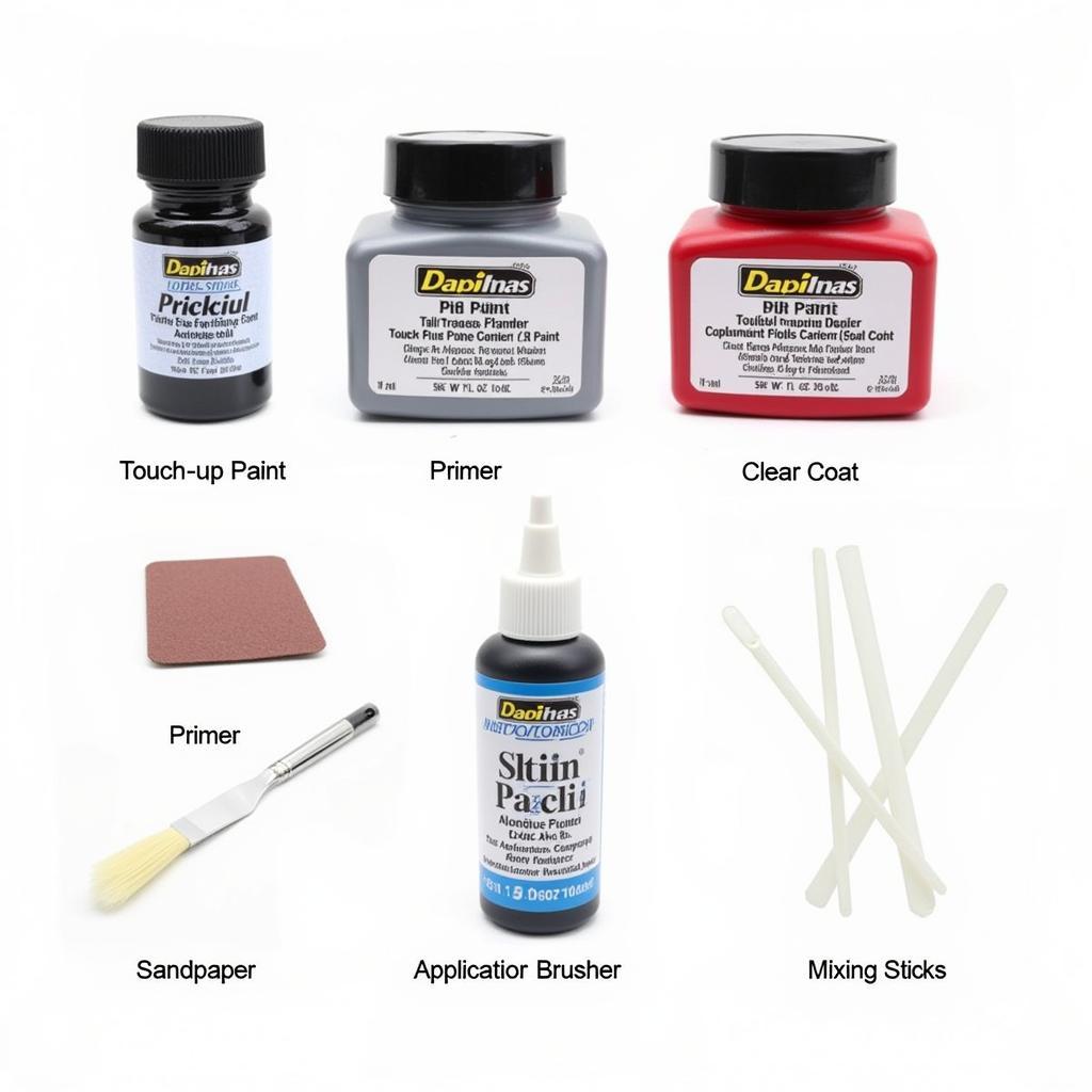 Car paint kit repair tools and materials