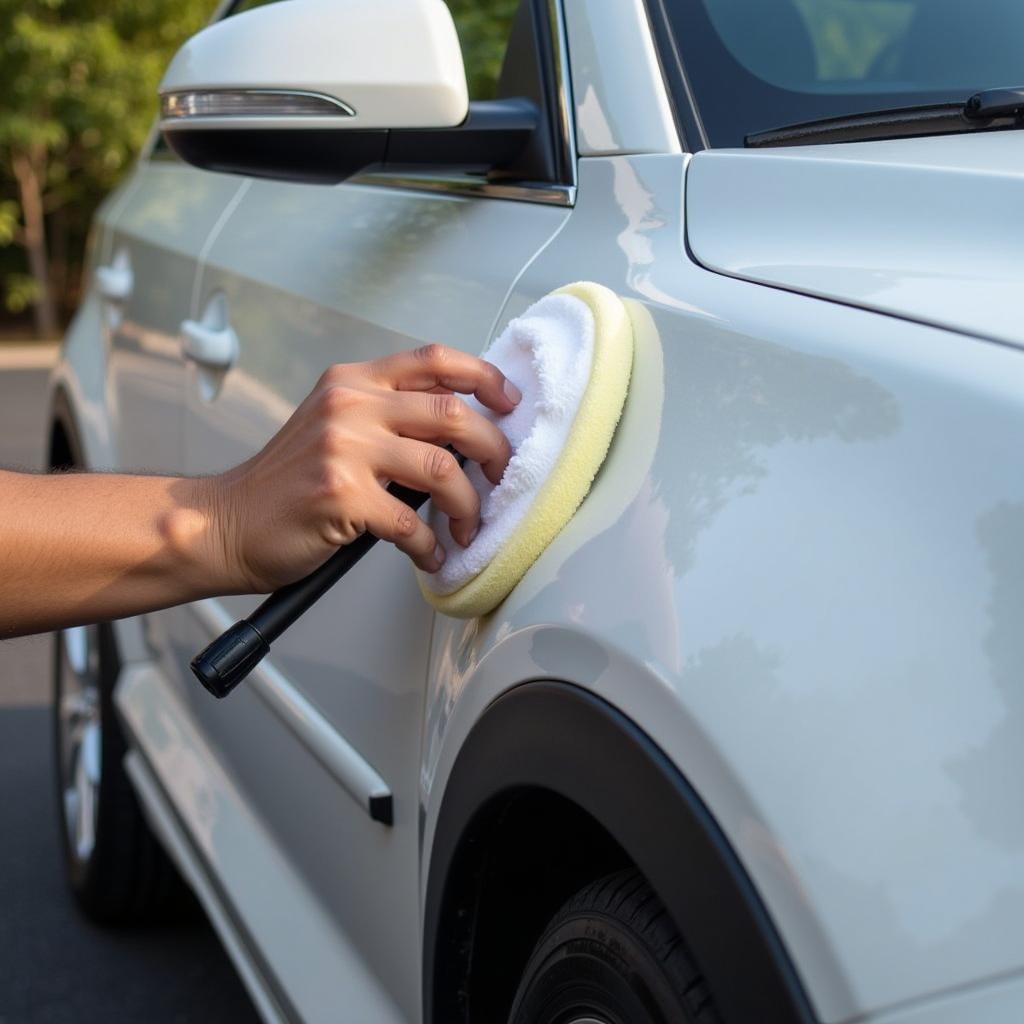 Car paint maintenance in Darlington: waxing